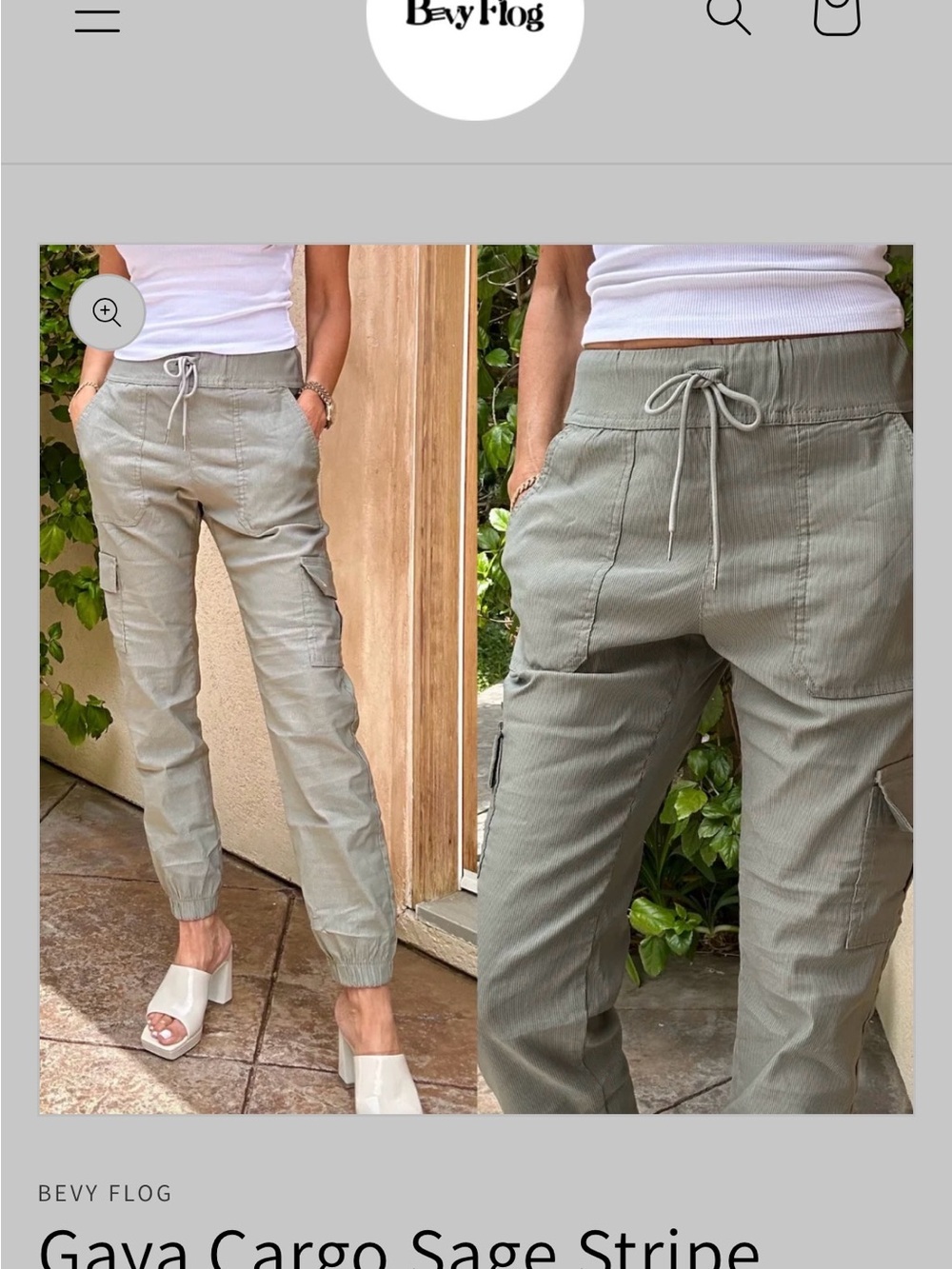 Bevy Flog Gava Cargo Pants — grey